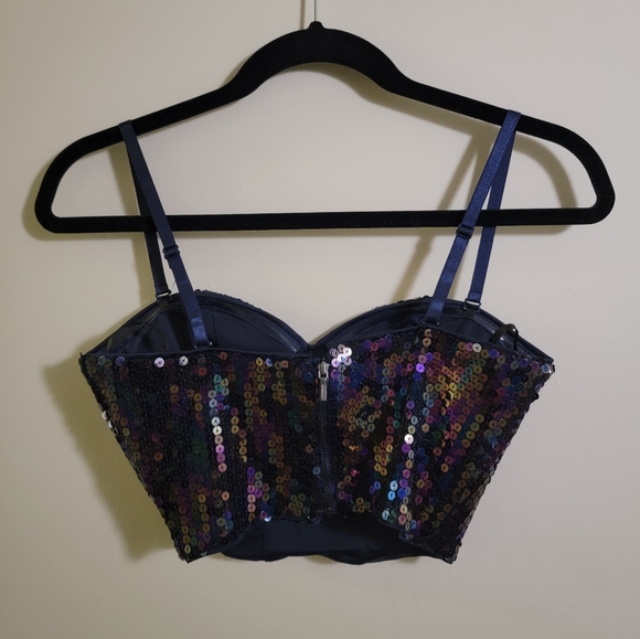 BEBE Sequin Tube Top - Picture 5 of 6